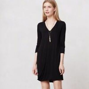 Meadow Rue Black Drape Jersey Dress Size XS